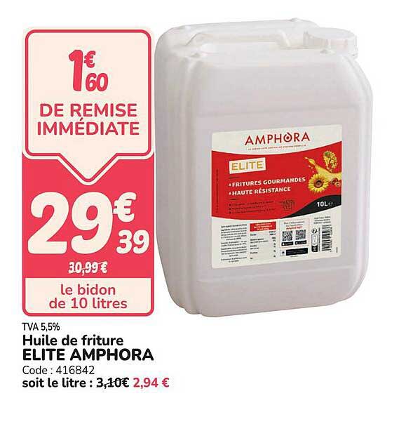 Huile de friture ELITE AMPHORA