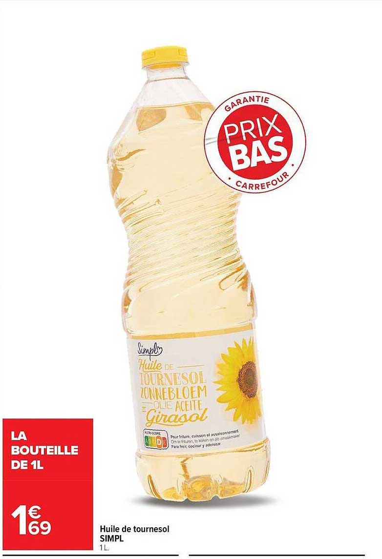 Huile de tournesol SIMPL 1L