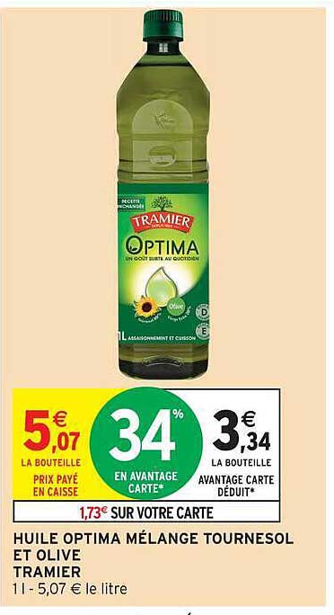 HUILE OPTIMA MÉLANGE TOURNESOL ET OLIVE TRAMIER