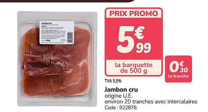 Jambon cru