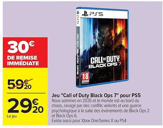 Jeu "Call of Duty Black Ops 7" pour PS5