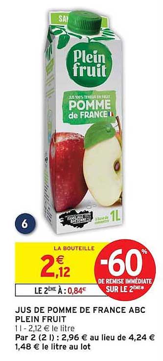JUS DE POMME DE FRANCE ABC PLEIN FRUIT