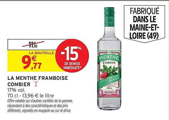 LA MENTHE FRAMBOISE COMBIER