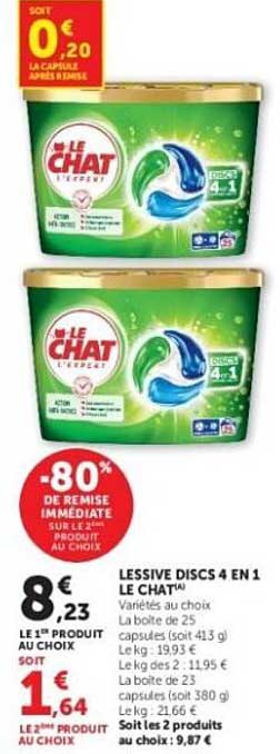 LE CHAT L'EXPERT LESSIVE DISCS 4 EN 1