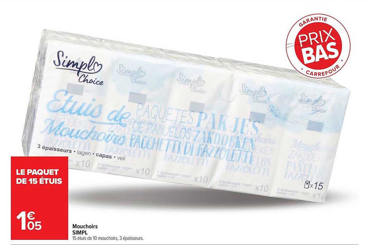 LE PAQUET DE 15 ÉTUIS