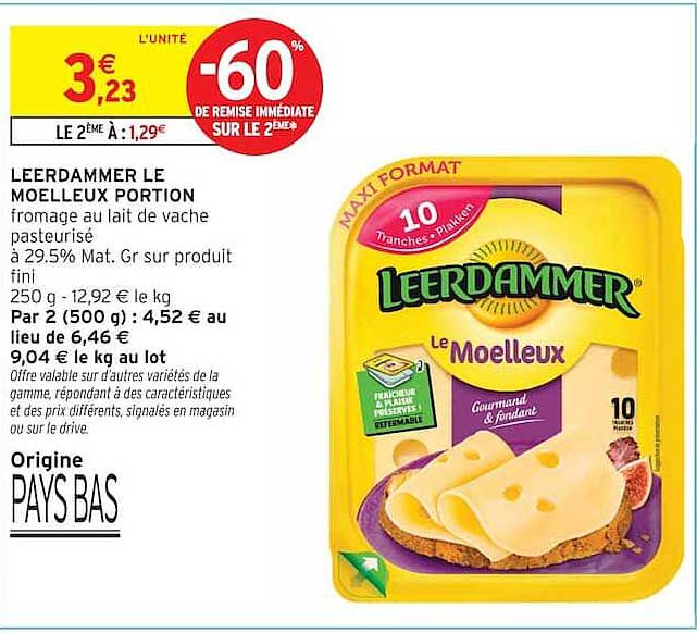 LEERDAMMER LE MOELLEUX PORTION