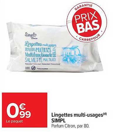 Lingettes multi-usages SIMPLE
