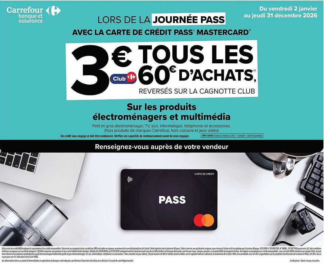 LORS DE LA JOURNÉE PASS AVEC LA CARTE DE CRÉDIT PASS° MASTERCARD