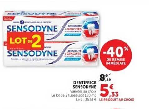 LOT DE 2 SENSODYNE