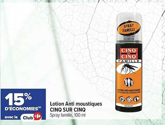 Lotion Anti moustiques CINQ SUR CINQ