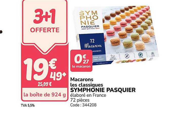 Macarons les classiques SYMPHONIE PASQUIER