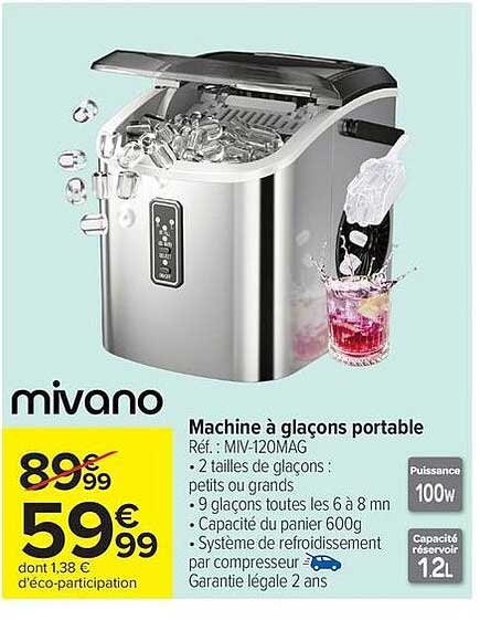Machine à glaçons portable