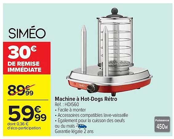 Machine à Hot-Dogs Rétro