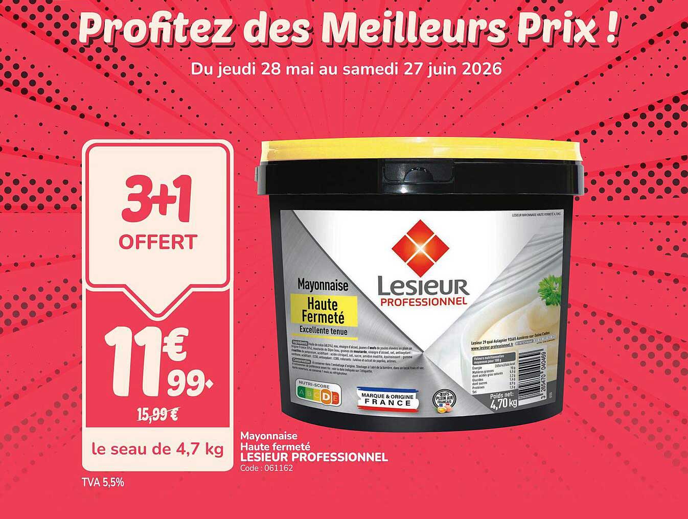 Mayonnaise Haute Fermeté LESIEUR PROFESSIONNEL