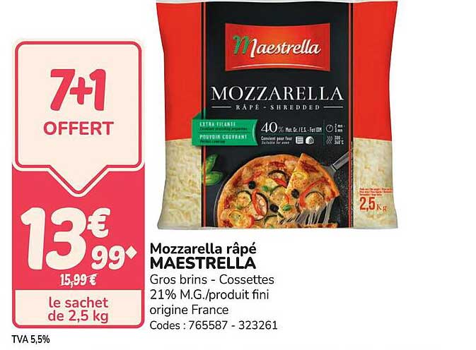 Mozzarella râpé MAESTRELLA