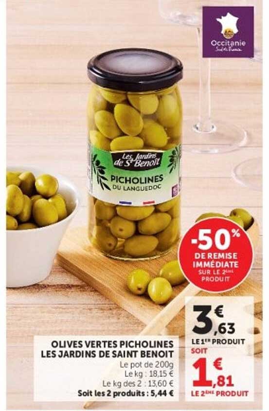 OLIVES VERTES PICHOLINES LES JARDINS DE SAINT BENOIT