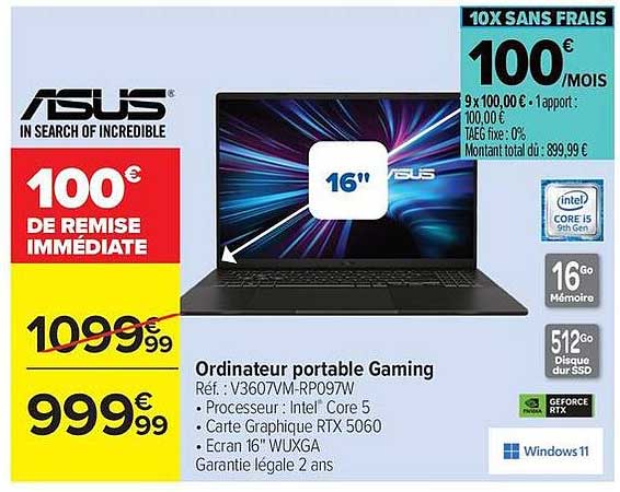 Ordinateur portable Gaming