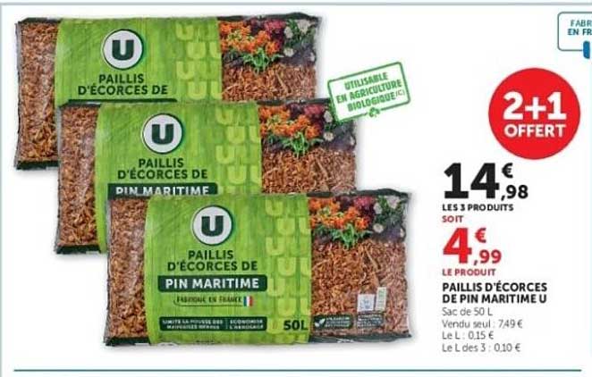 PAILLIS D'ÉCORCES DE PIN MARITIME U
