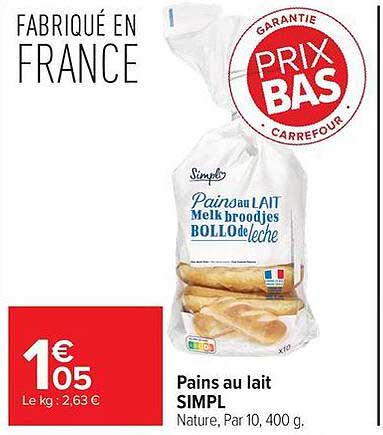 Pains au lait SIMPLE
