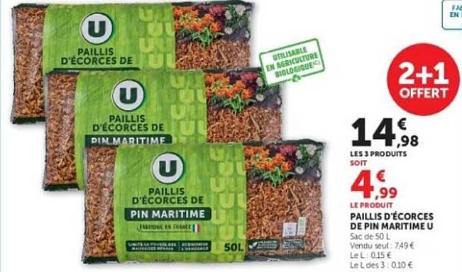 PALLIS D'ÉCORCES DE PIN MARITIME U