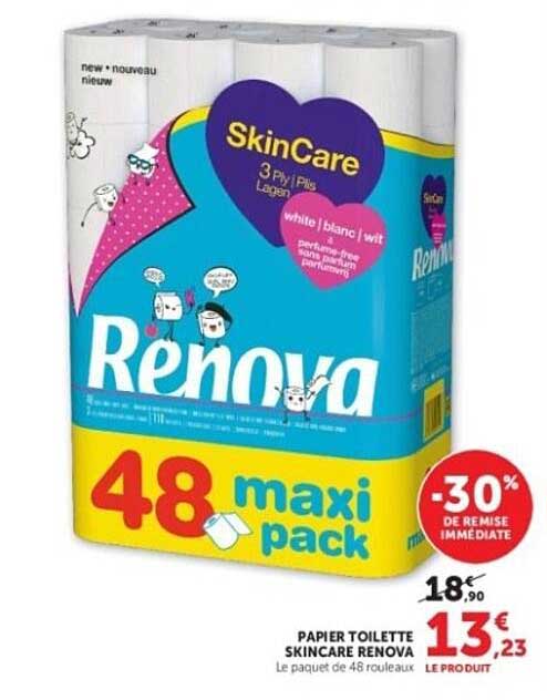 PAPIER TOILETTE SKINCARE RENOVA