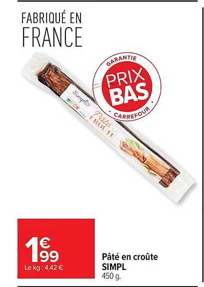Pâté en croûte SIMPL 450 g