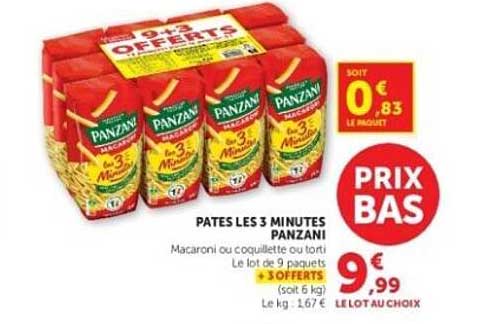 PATES LES 3 MINUTES PANZANI
