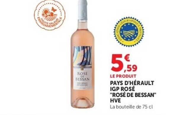 PAYS D'HÉRAULT IGP ROSÉ "ROSÉ DE BESSAN" HVE