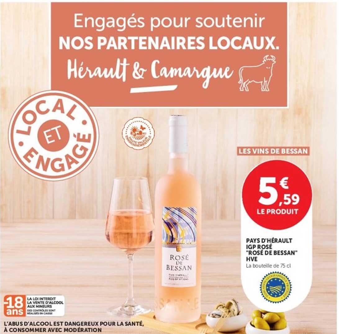 Pays d'Hérault IGP Rosé "Rosé de Bessan" HVE