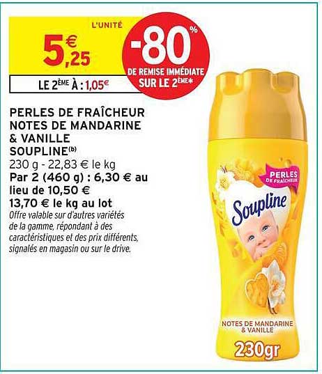 PERLES DE FRAÎCHEUR NOTES DE MANDARINE & VANILLE SOUPLINE