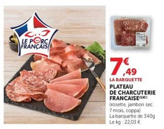 PLATEAU DE CHARCUTERIE FRANCAISE (1PC)