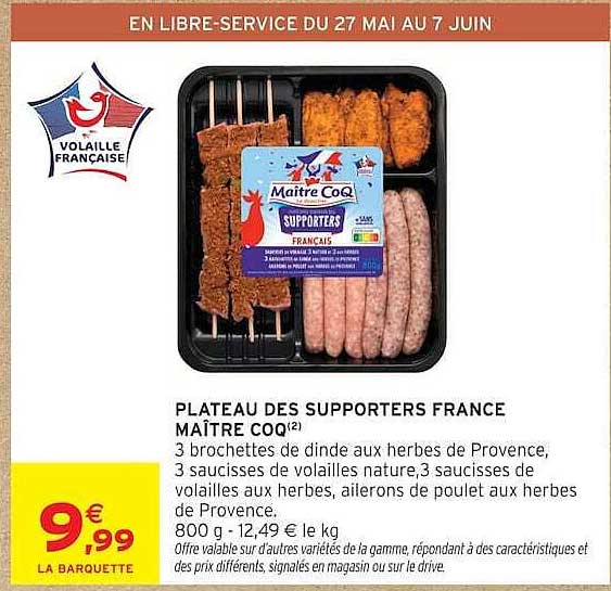 PLATEAU DES SUPPORTERS FRANCE MAÎTRE COQ