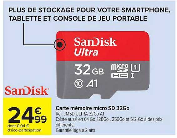 PLUS DE STOCKAGE POUR VOTRE SMARTPHONE, TABLETTE ET CONSOLE DE JEU PORTABLE
