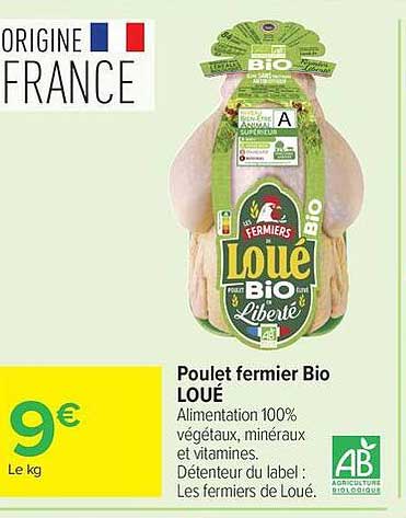 Poulet fermier Bio LOUÉ