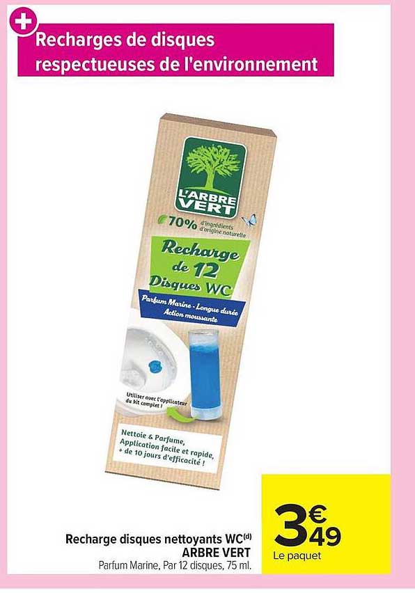Recharge disques nettoyants WC® ARBRE VERT