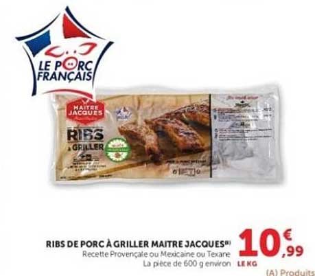 RIBS DE PORC À GRILLER MAÎTRE JACQUES®