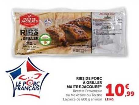 RIBS DE PORC À GRILLER MAÎTRE JACQUES®