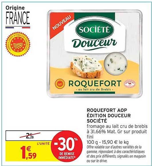 ROQUEFORT AOP ÉDITION DOUCEUR SOCIÉTÉ