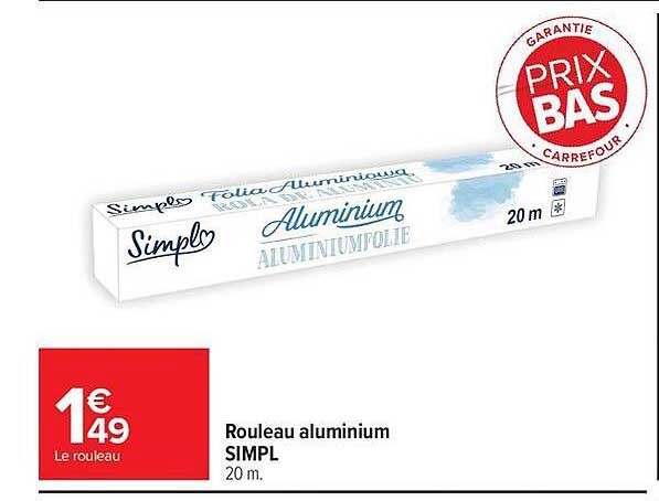 Rouleau aluminium SIMPL 20 m.