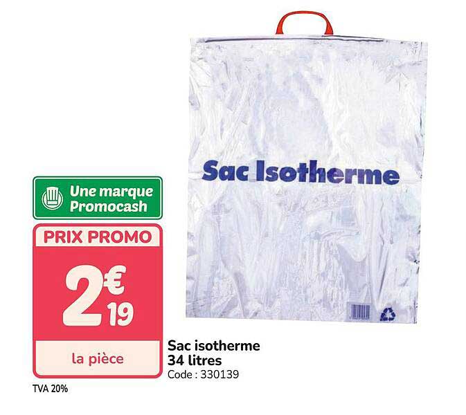 Sac isotherme 34 litres