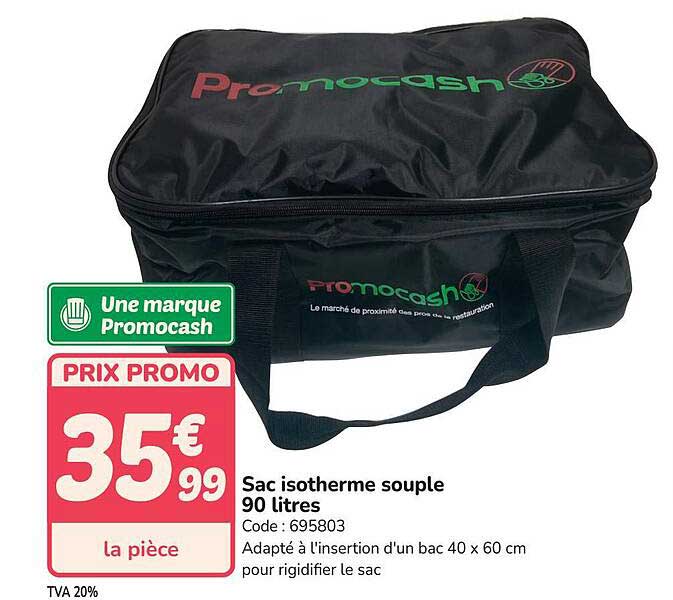 Sac isotherme souple 90 litres