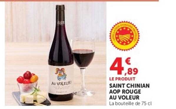 SAINT CHINIAN AOP ROUGE AU VOLEUR