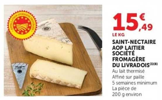 SAINT-NECTAIRE AOP LAITIER SOCIÉTÉ FROMAGÈRE DU LIVRADOIS