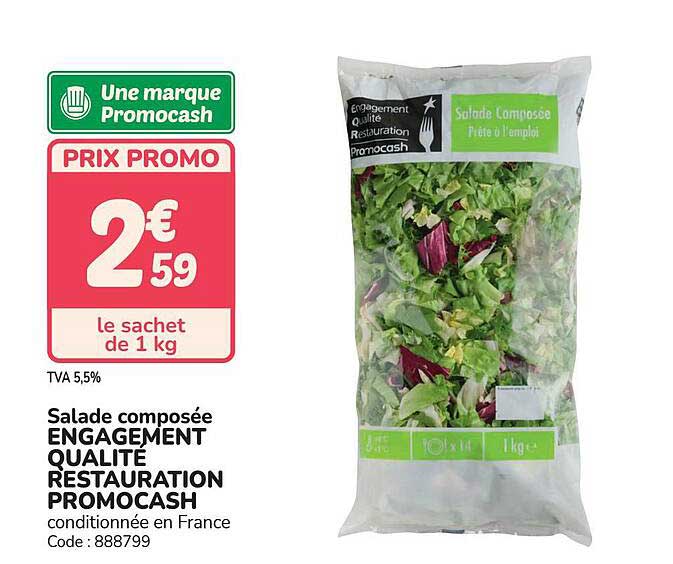 Salade composée ENGAGEMENT QUALITE RESTAURATION PROMOCASH