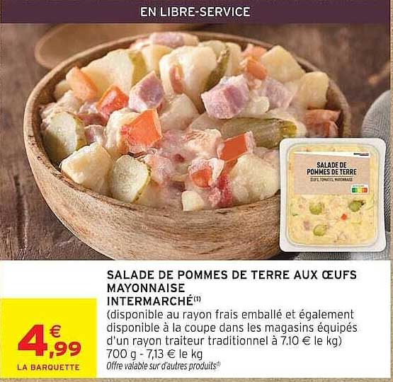 SALADE DE POMMES DE TERRE AUX OEUFS MAYONNAISE INTERMARCHÉ