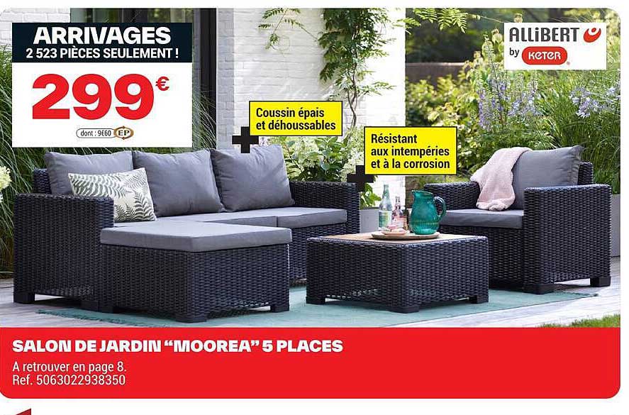 SALON DE JARDIN “MOOREA” 5 PLACES