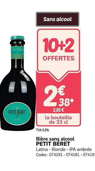 Sans alcool 10+2 OFFERTES
