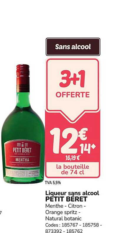 Sans alcool 3+1 OFFERTE