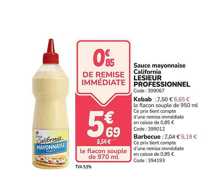 Sauce mayonnaise California LESIEUR PROFESSIONNEL