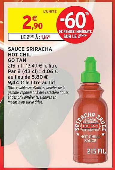 SAUCE SRIRACHA HOT CHILI GO TAN